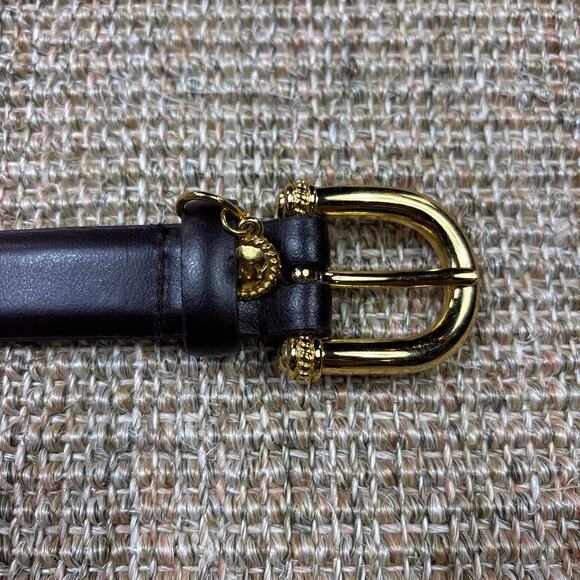 ?✨ Jones New York Genuine Leather Belt | Large | Deep Burgundy Gold Buckle main image 5